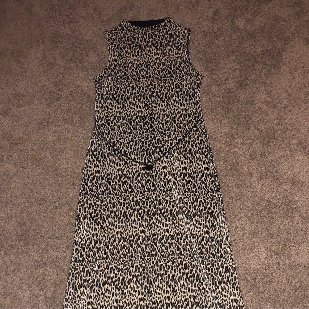Ankle Length Animal Print Dress